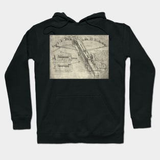 Enormous crossbow on wheel, drawn by Leonardo Da Vinci, circa 1485-88 Hoodie